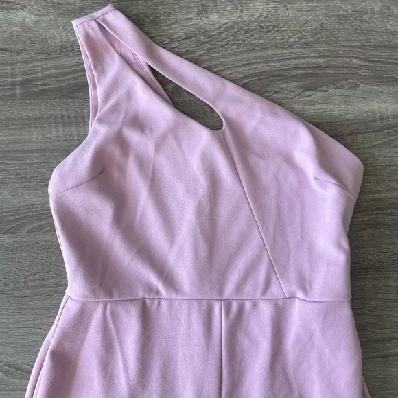 One- Shoulder Lilac Jumpsuit - Picture 9 of 10